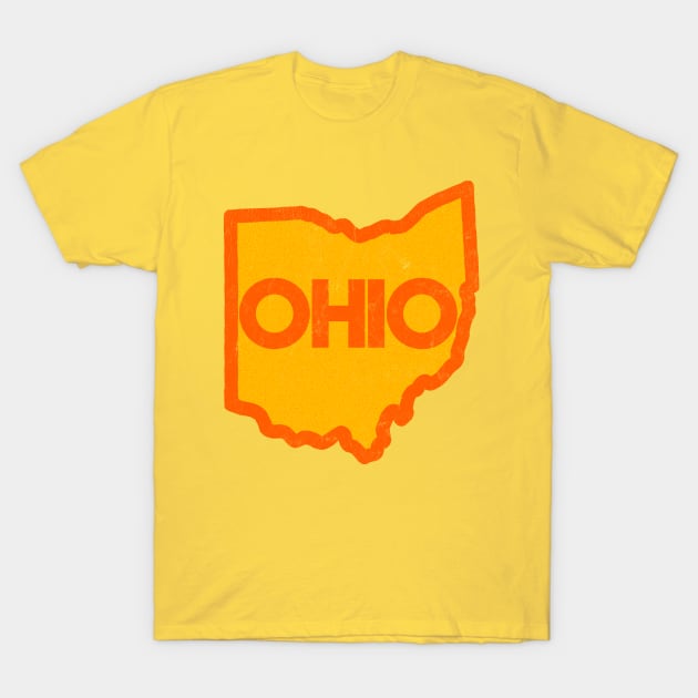 Ohio // Retro Typography Design T-Shirt by DankFutura